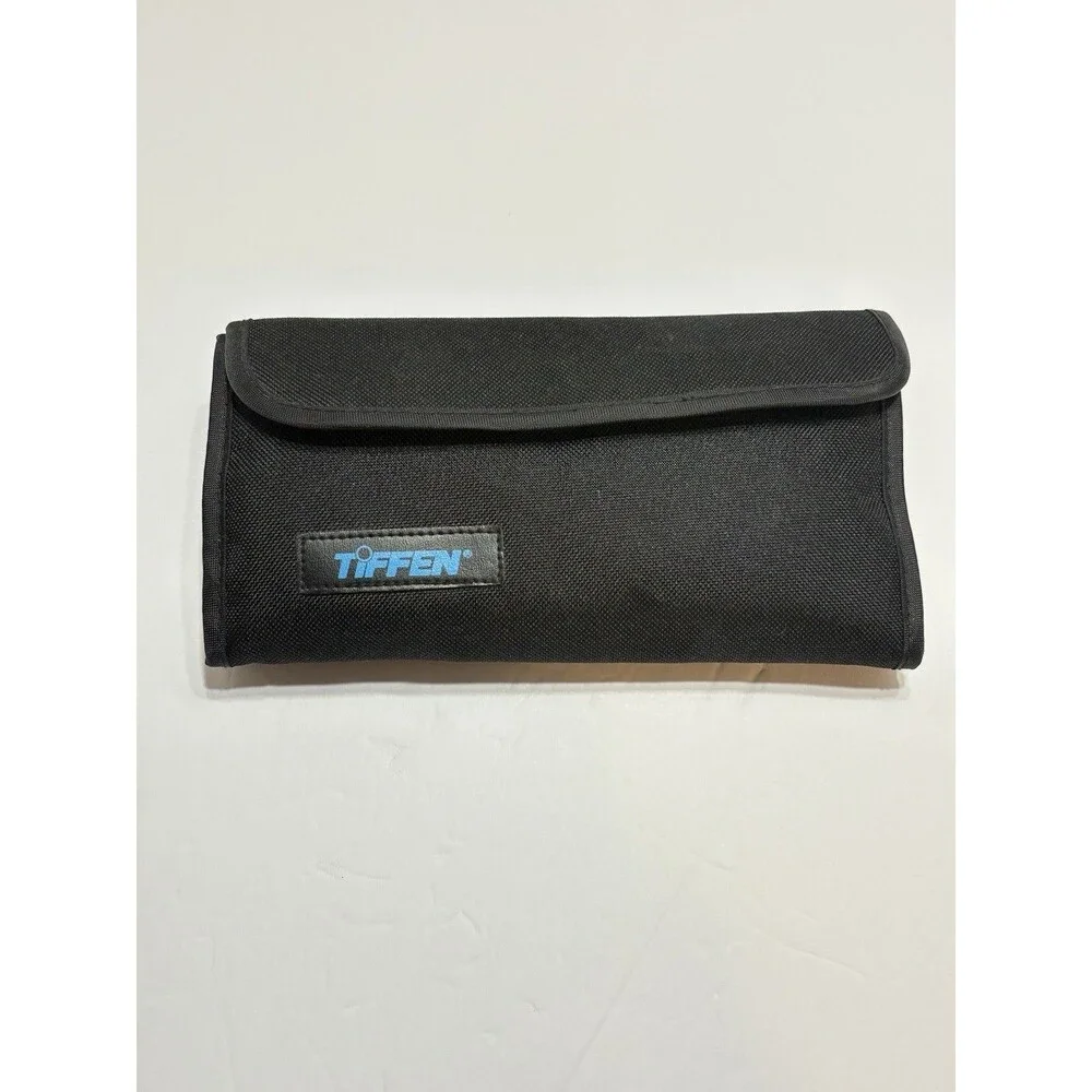 Tiffen, Hoya, Morris- Assortment of filters in folding Tiffen case 52mm 62mm